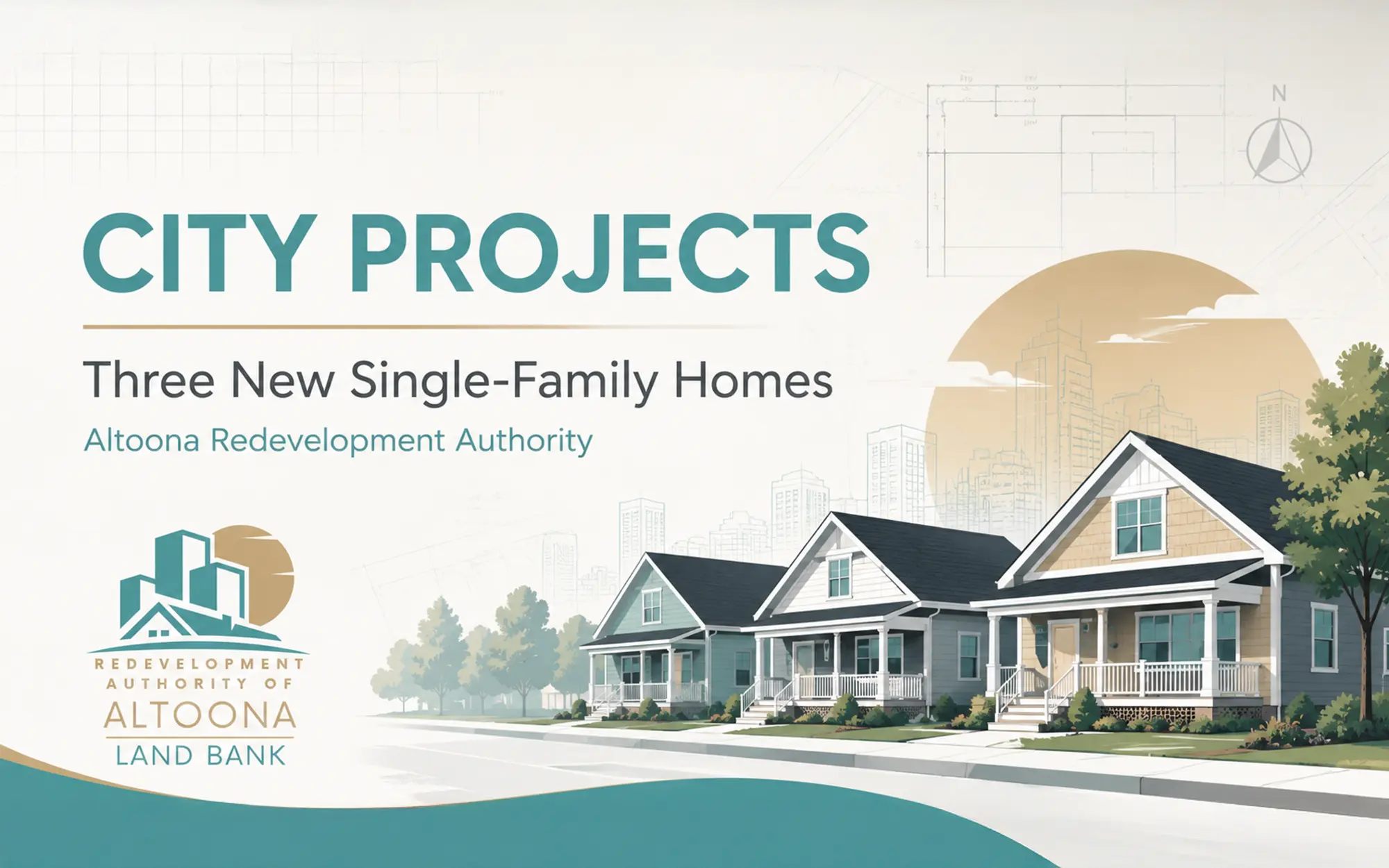 Three New Single-Family Homes Under Construction in Altoona